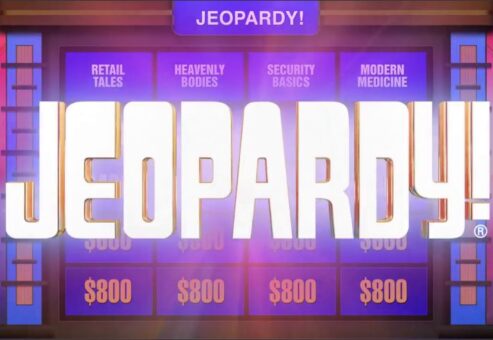 In this photo you can see gameboard for a team building program based on: Jeopardy!